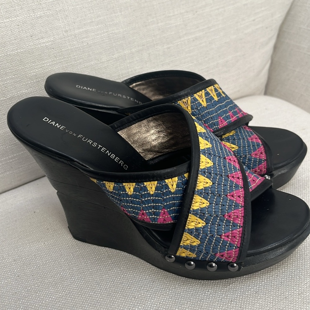 Diane Von Furstenberg wedge sandals